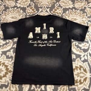 Men’s Amiri Arts District Logo Cotton T-Shirt Size Large